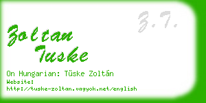 zoltan tuske business card